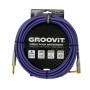 CABLE JACK 6.35 D/C - 6M - NYLON TRESSÉ VIOLET - GROCABLE026 - GROOVIT®