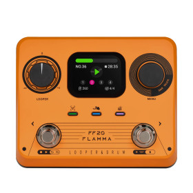 PÉDALE D'EFFETS - LOOPER & DRUM - FF20 - ORANGE - FLAMMA®