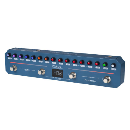 PÉDALE MULTI-EFFETS COMBINÉE POUR GUITARE ELECTRIQUE FLAMMA - FG200 - BLUE - FLAMMA®