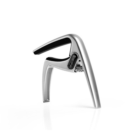 CAPODASTRE HAUTE QUALITÉ POUR ELECTRIQUE & ACOUSTIQUE - SILVER BRUSHED - K8GSIL - SWIFF®