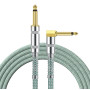 CABLE JACK 6.35 D/C - 3M - NYLON TRESSÉ BLEU CIEL - GROCABLE002 - GROOVIT®