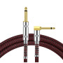 CABLE JACK 6.35 D/C - 3M - NYLON TRESSÉ ROUGE - GROCABLE003 - GROOVIT®