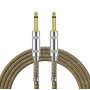 CABLE JACK 6.35 D/D - 3M - NYLON TRESSÉ MARRON - GROCABLE005 - GROOVIT®