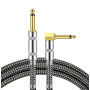 CABLE JACK 6.35 D/C - 3M - NYLON TRESSÉ GRIS - GROCABLE010 - GROOVIT®
